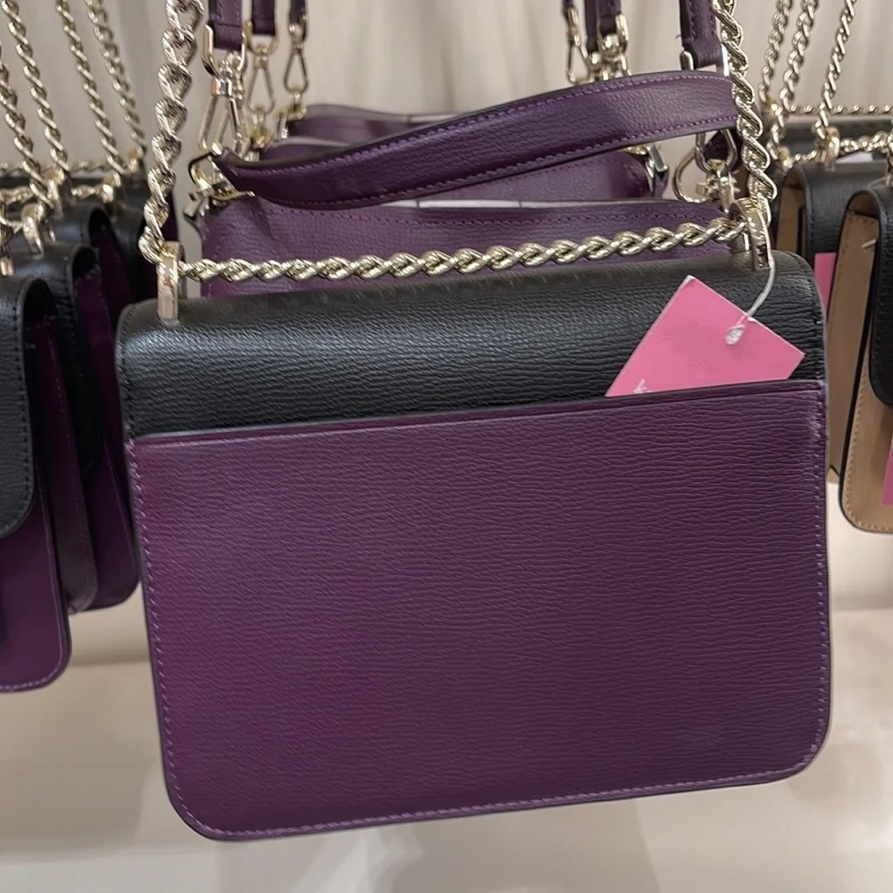Kate Spade Remi Flap Chain Crossbody 
Colorblock 
Ripe Plum - Picture 3 of 16